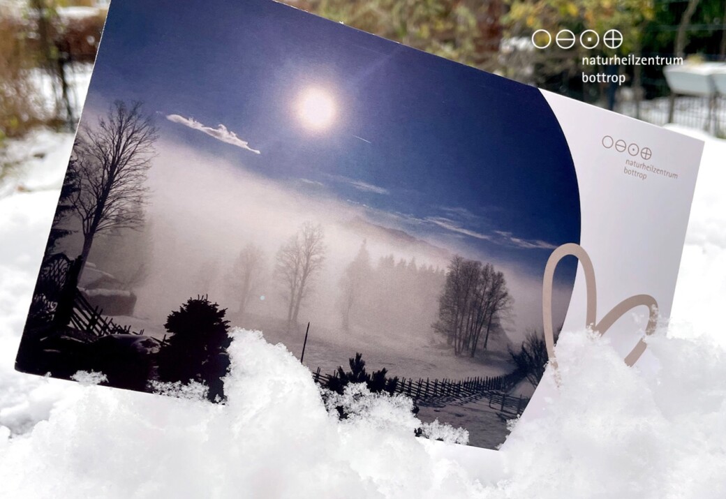 Postkarte des Naturheilzentrum Bottrop im Schnee