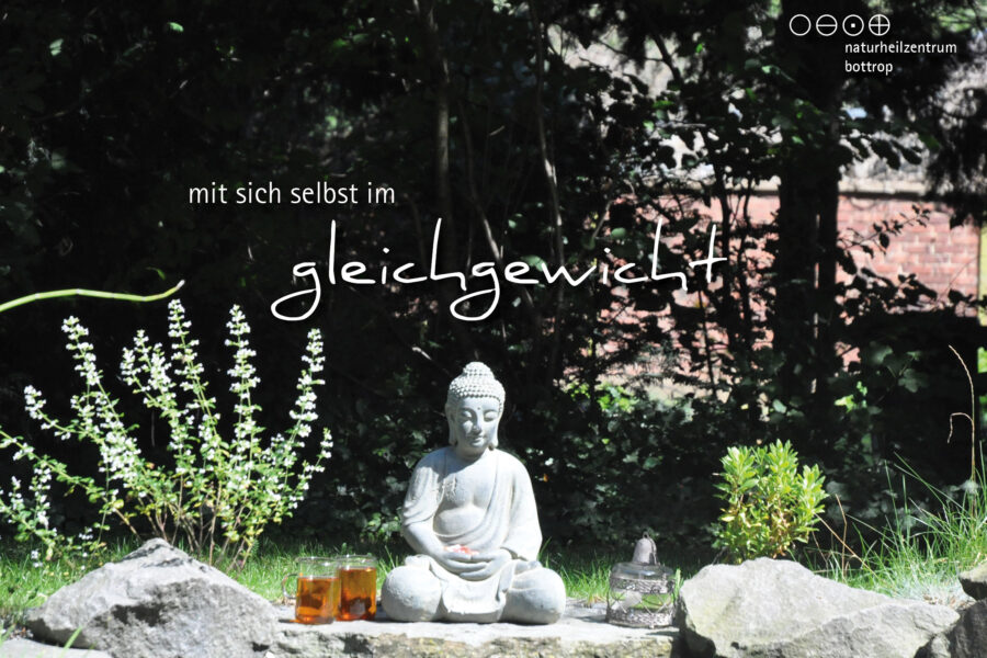 Bouddha en pierre dans le jardin